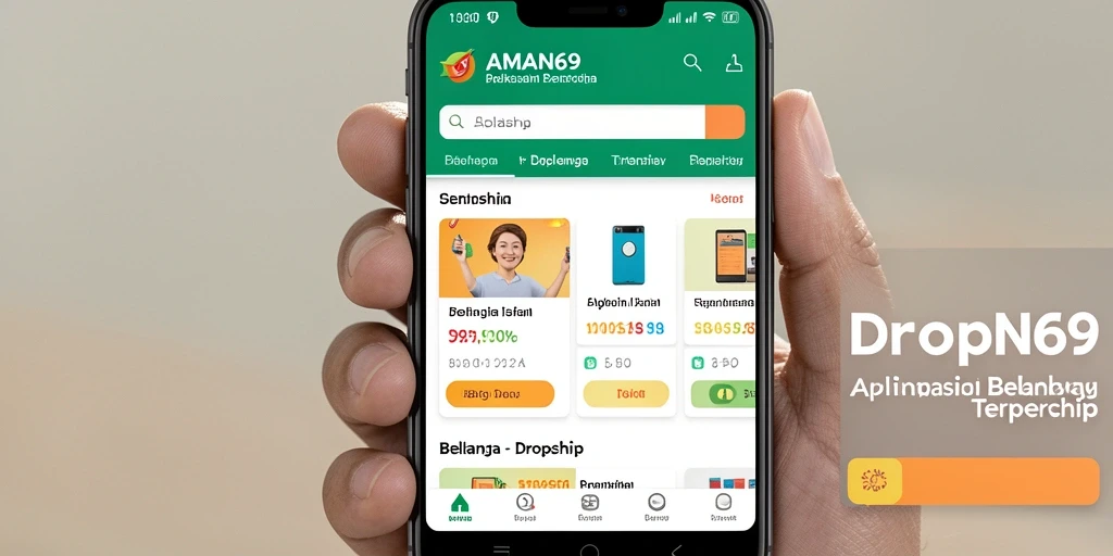Antarmuka AMAN69 yang menarik dan fungsional untuk belanja Dropship.