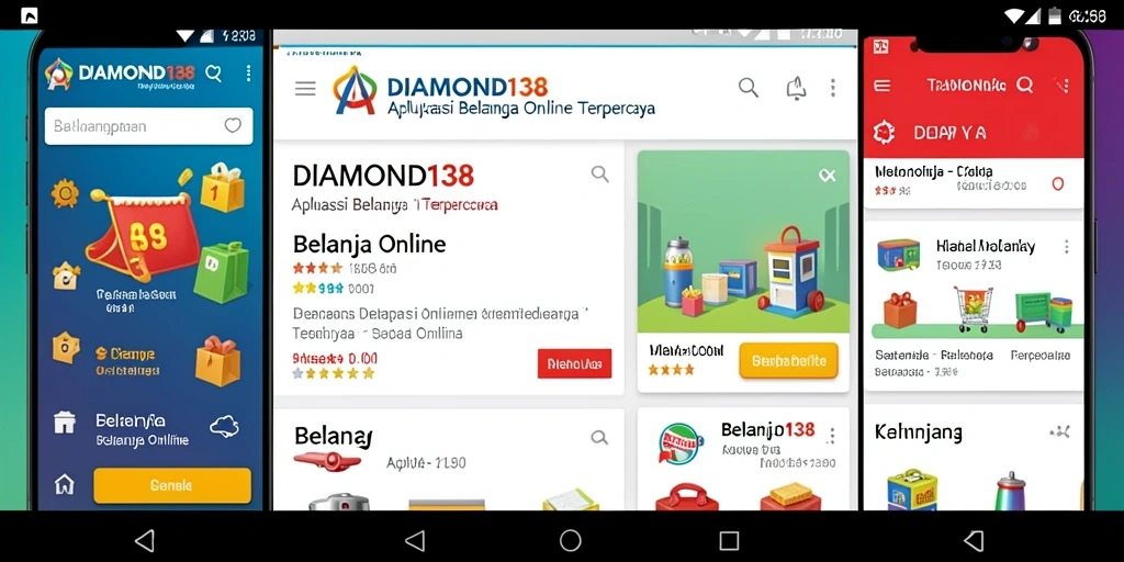 Screenshot antarmuka utama DIAMOND138 dengan fitur Belanja Online.