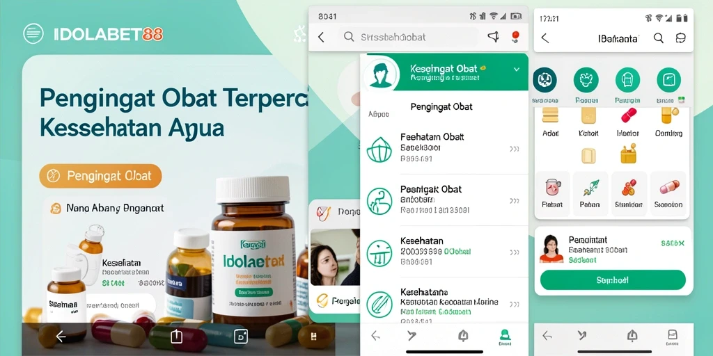 Antarmuka IDOLABET88 yang intuitif dengan pengingat obat.