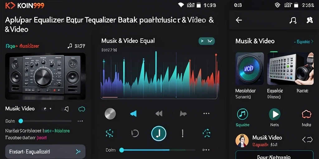 Antarmuka KOIN99 yang intuitif dan fitur Equalizer handal.